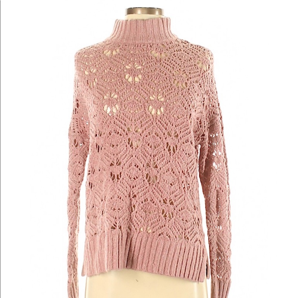 AE Pink Turtleneck Sweater